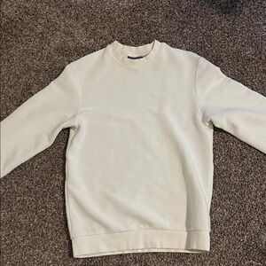 H&M Men's Off-White Crewneck Sweater